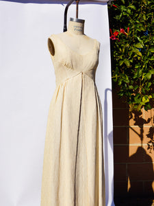 1960’s Galanos Champagne Crepe Chenille Gown
