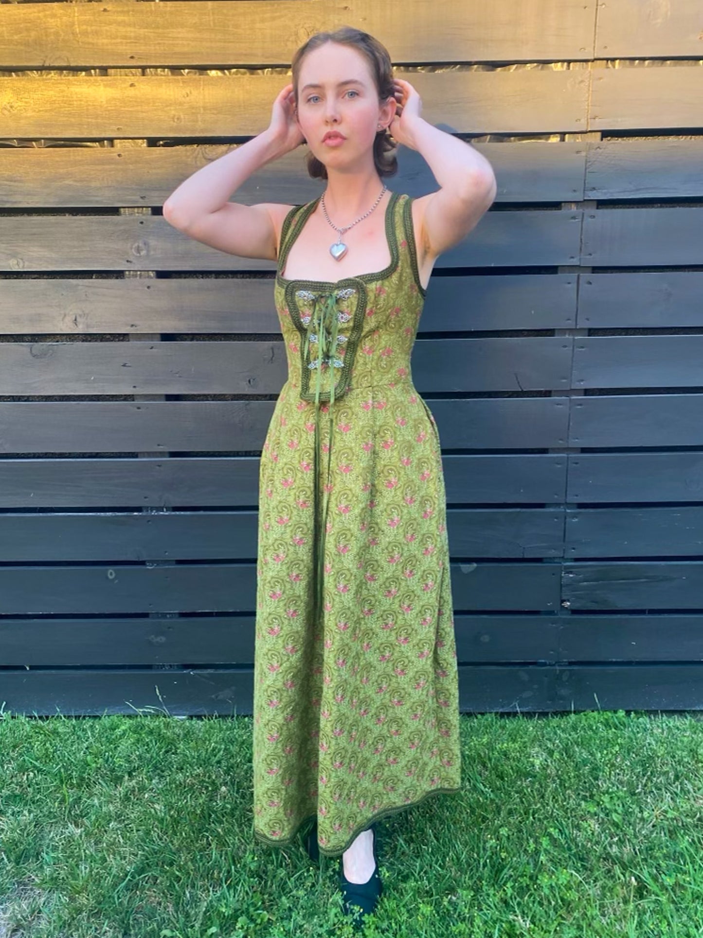 GREEN LONG DIRNDL