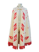 Load image into Gallery viewer, 1970s Handmade Felt Cape With Unique Applique