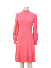 Load image into Gallery viewer, 1970s Coral Pink Knit Dress