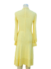 Load image into Gallery viewer, 1970s Yellow Knit Dress